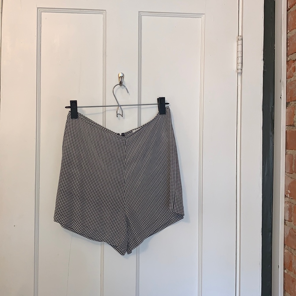 Equipment - black and white checkered silk short